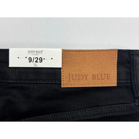 NWT Judy Blue Women's High Waist Flare Black Stretch Denim Jeans - Sz 9 (29x33) - Picture 3 of 6